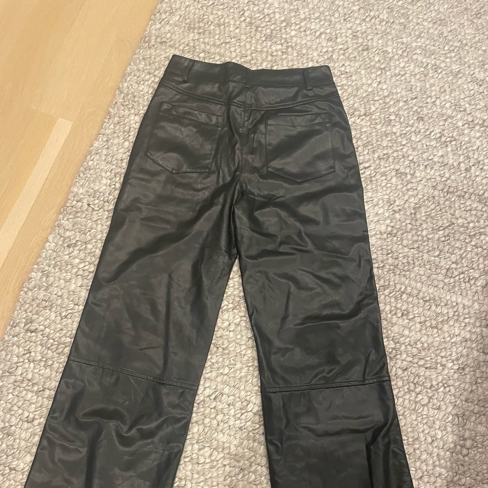 Forever 21 nwt medium faux leather flare jean black